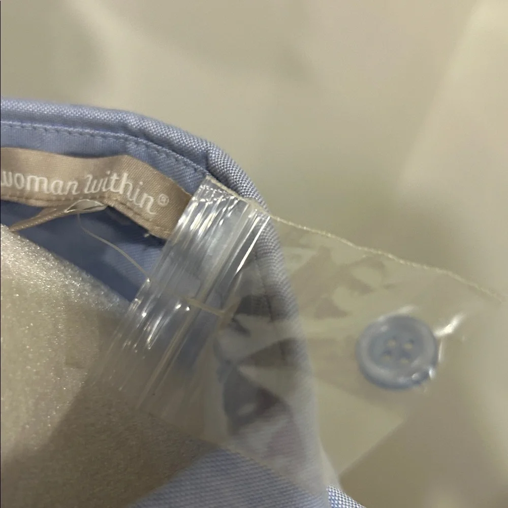 Woman Within Sky Blue Shirt Dress - Picture 3 of 8